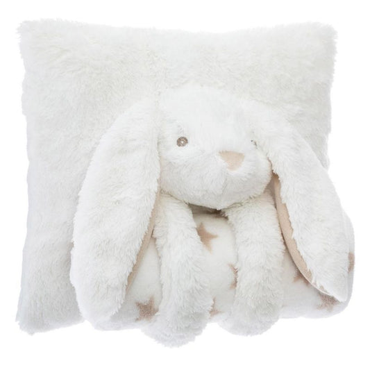 Coussin et plaid lapin