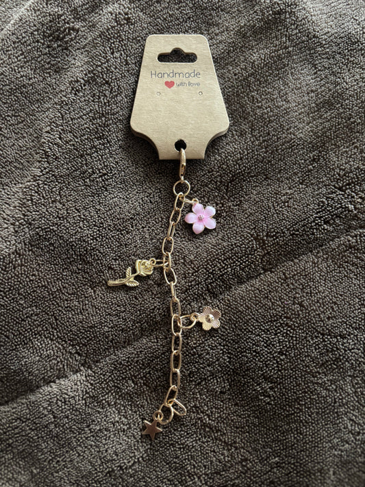 Porte clé fleurs